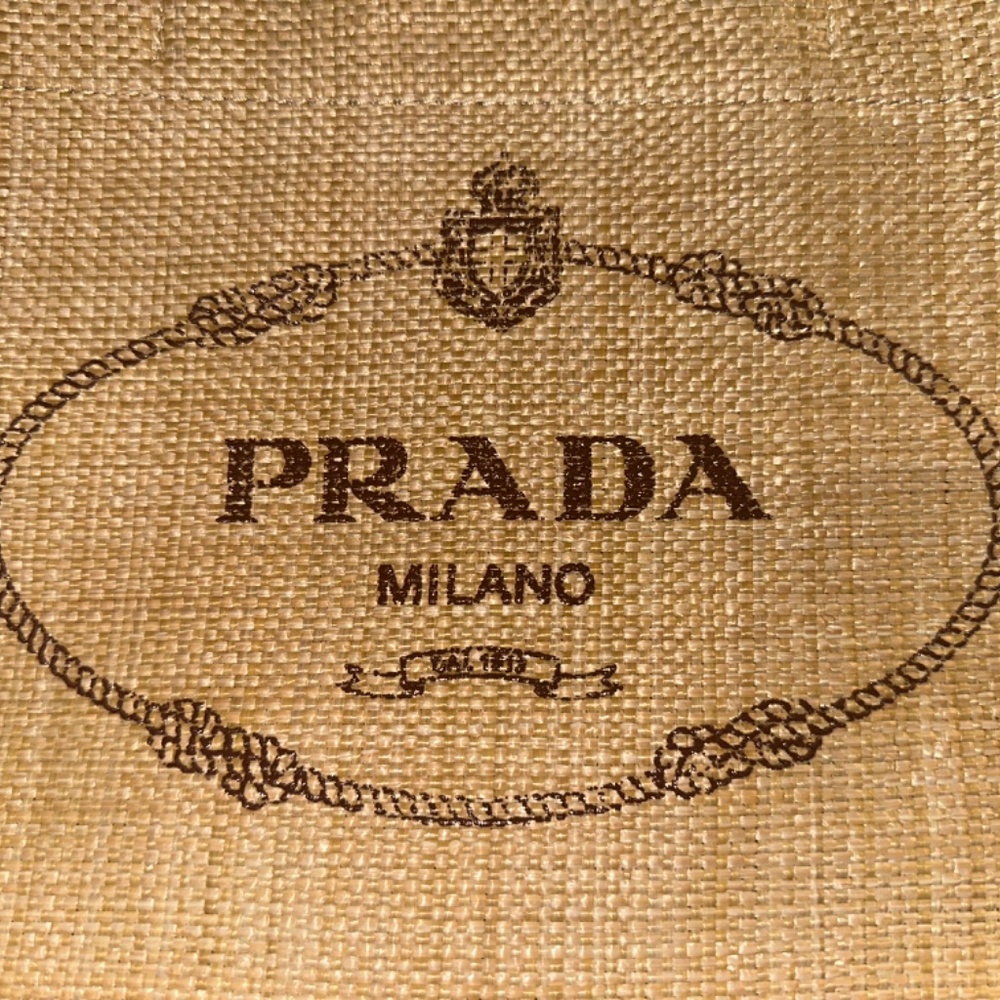 Authentic Prada Raffia Beige Limited Edition New … - image 3